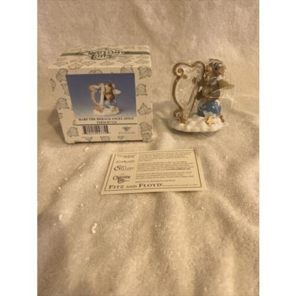 Charming Tails Harp The Herald Angel Sings Mouse Figurine Wings Halo 87/131